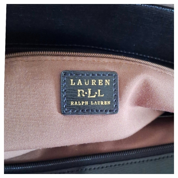 LAUREN Ralph Lauren Color Block Saffiano Leather Shoulder Bag - Picture 10 of 15